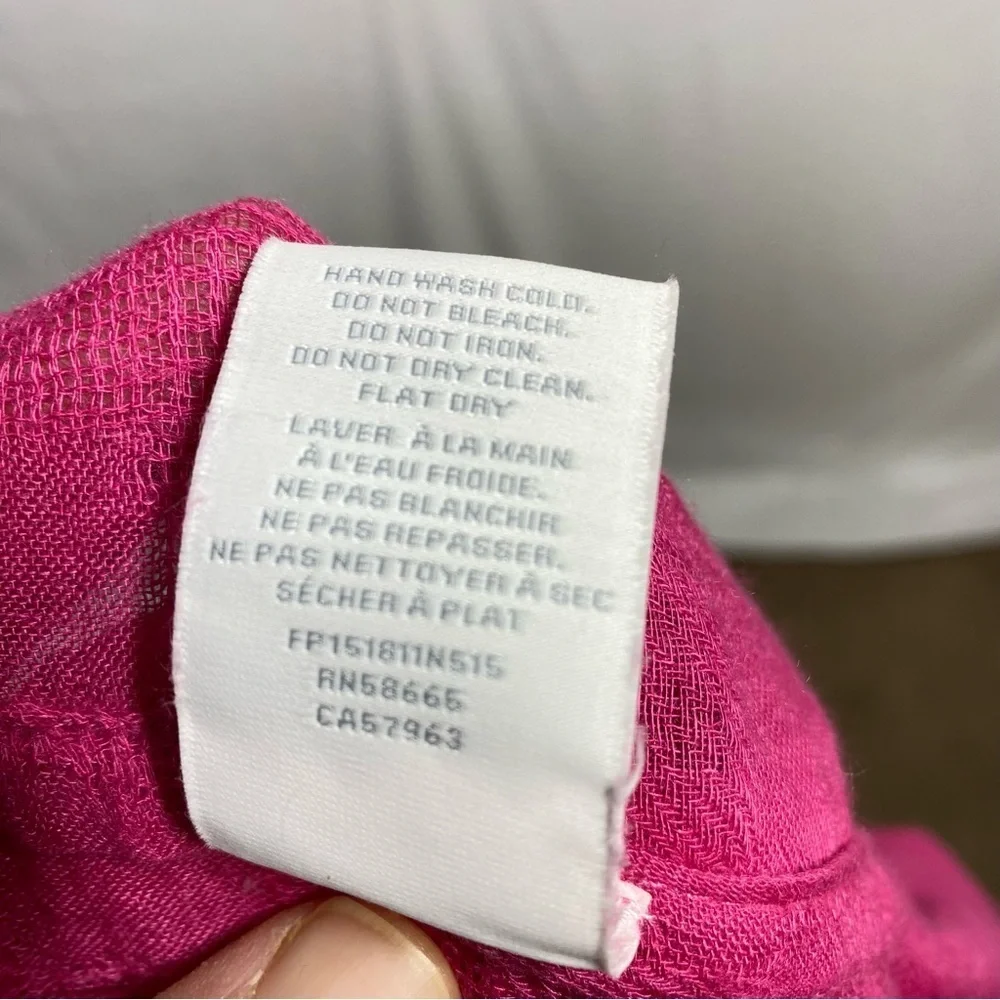 Free Press Hot Pink Frayed Edge Infinity Scarf